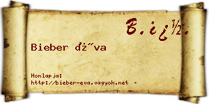 Bieber Éva névjegykártya