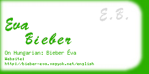 eva bieber business card