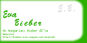 eva bieber business card